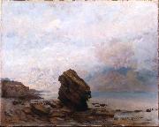 Gustave Courbet Isolated Rock painting